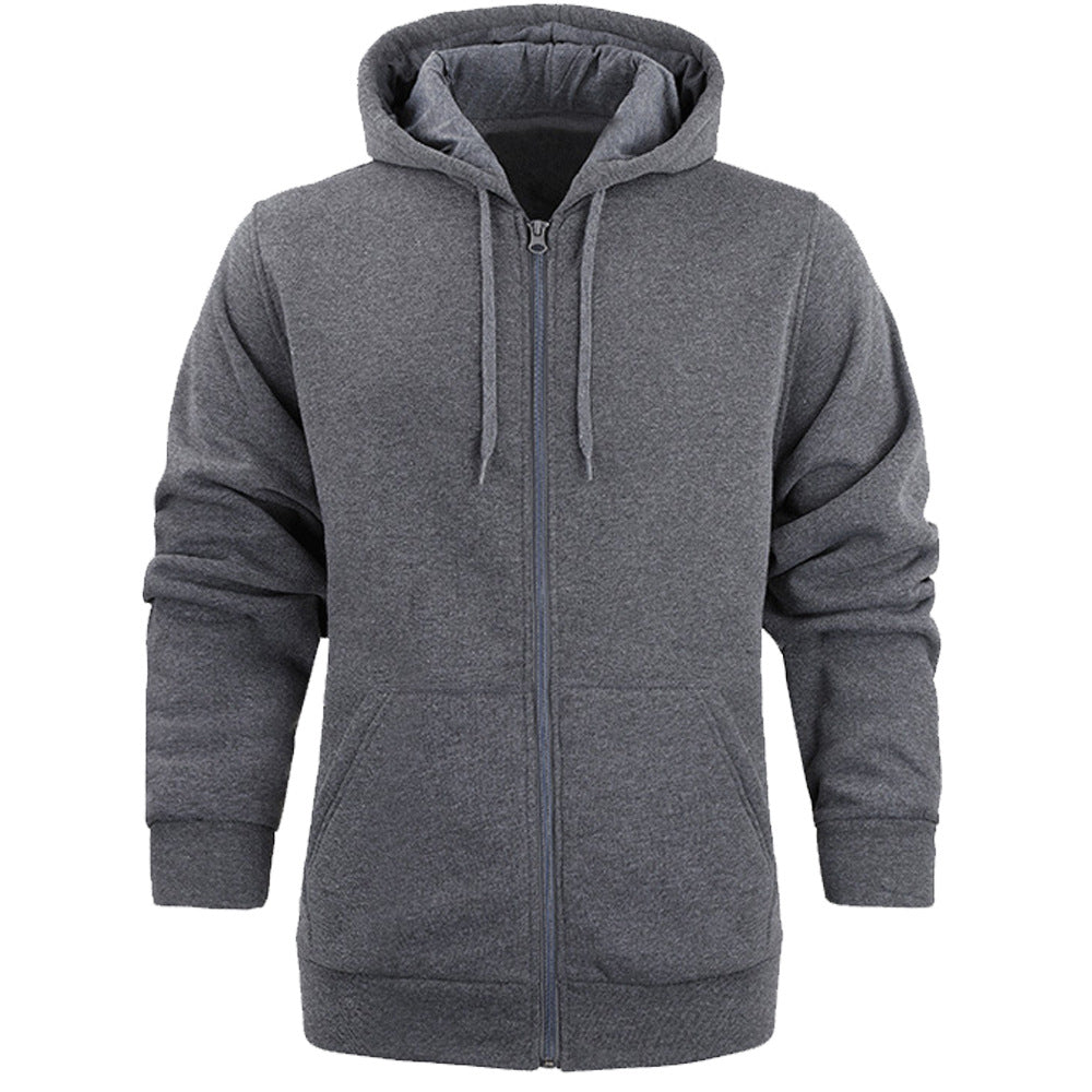 Herren Kapuzensweatshirt Durchgehend Reißverschluss Taschen Sportlich
