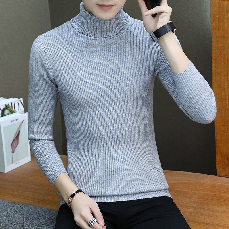Herren Rollkragenpullover Hochwertig Strick Warm
