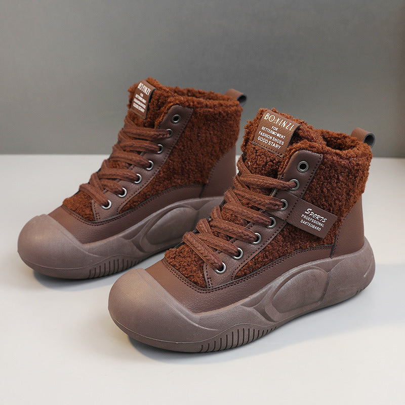 Damen Stiefel Warm High-Top Winter Schnee Schuhe Rutschfest