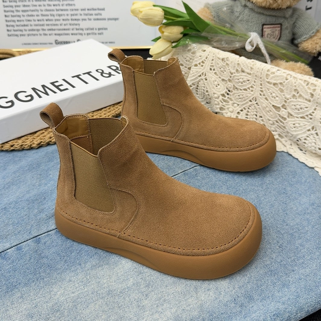 Damen Chelsea Boots modisch rutschfest Chic Detailleder