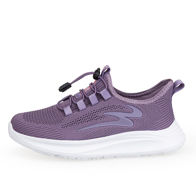 Damen Sneaker Leicht Elastisch Schnell Schnürbar Sportlich