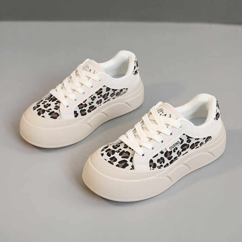 Damen Sneaker Leopardenmuster Chunky Bequem