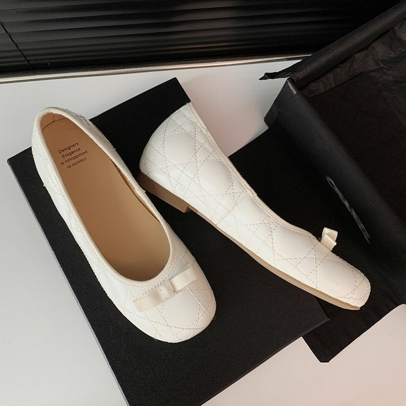Damen Ballerinas Elegante Rüschendetail Weiche Innensohle