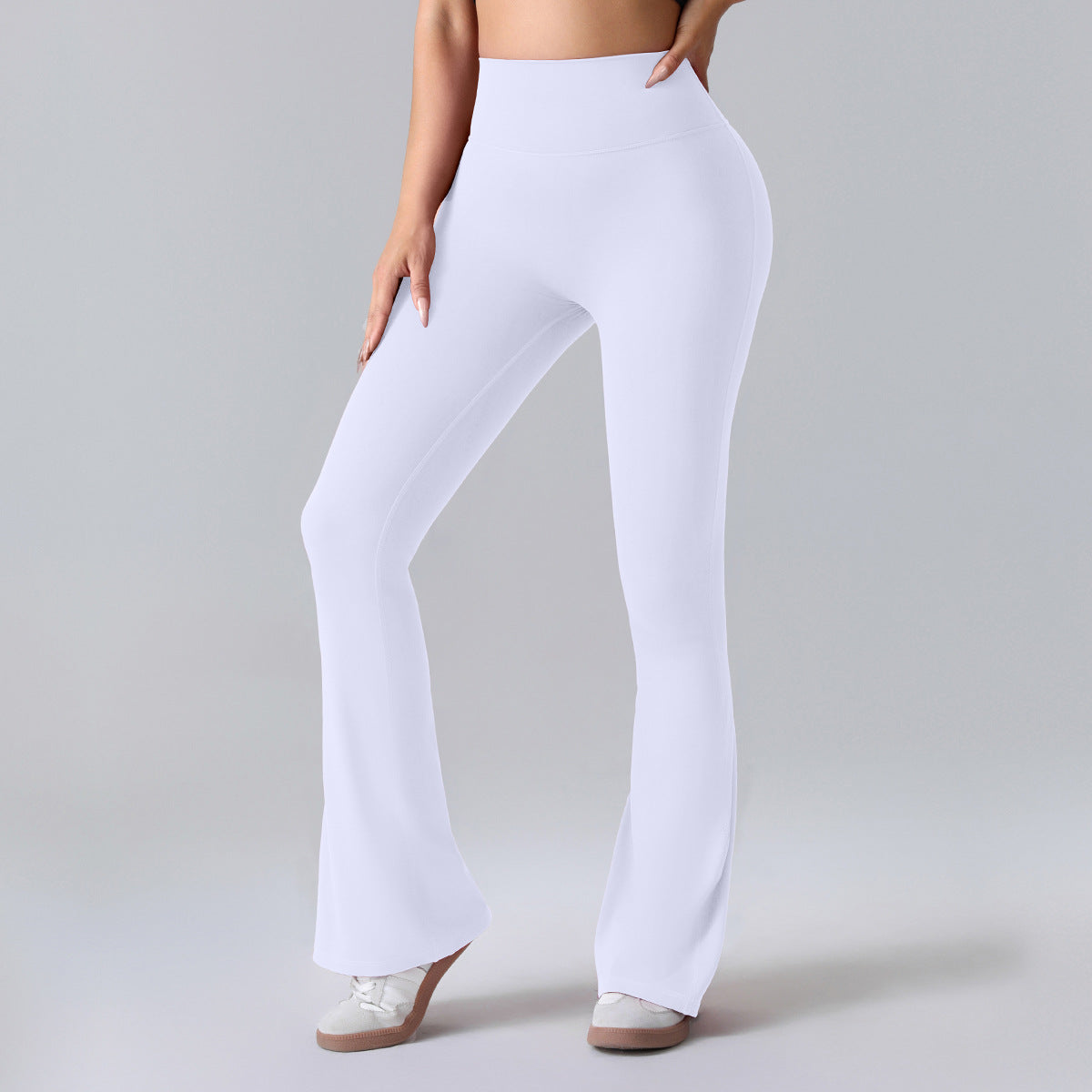 Fitnesshose Damengröße mit Hochem Bund Formende Leggings