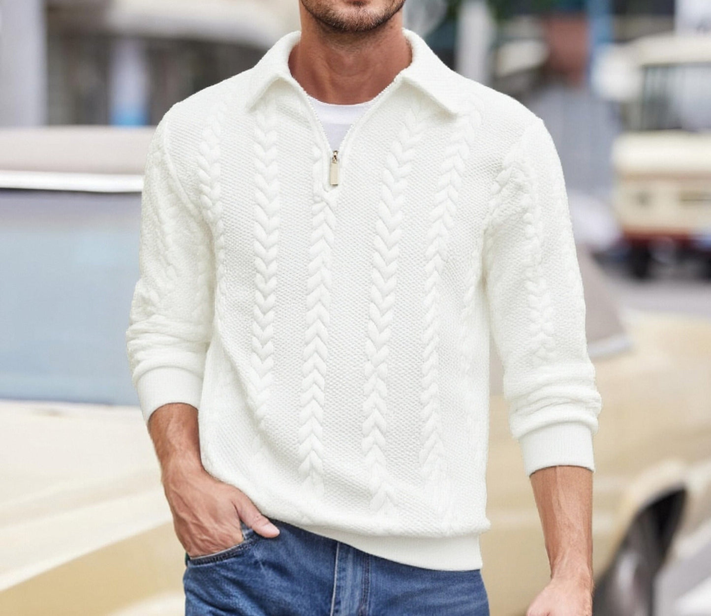 Herren Pullover Lässig Hochwertig Strick