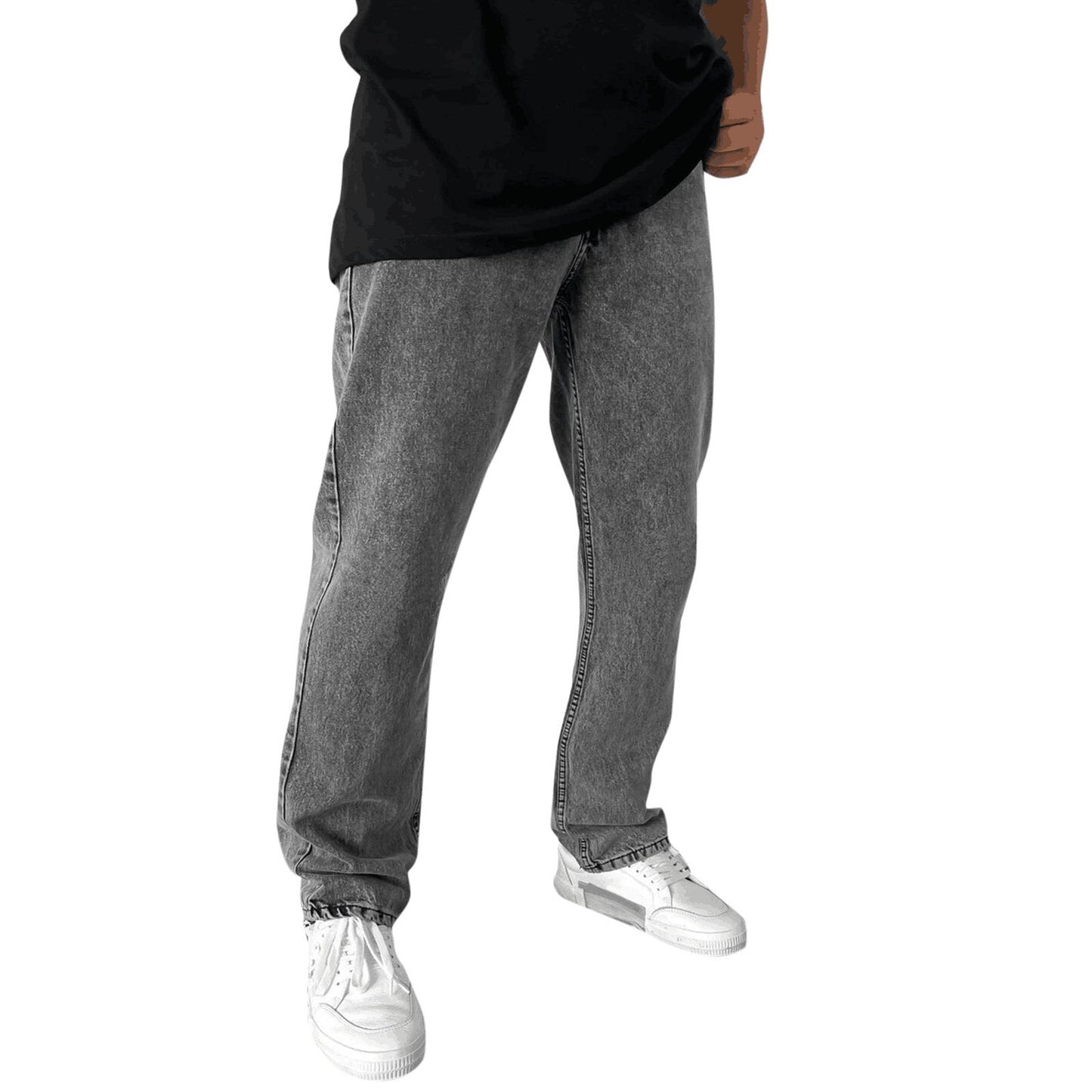 Herren Jeans Hose Modern Verwaschen Relaxed Fit