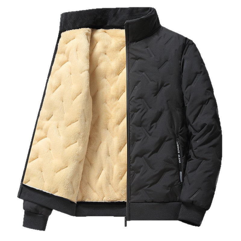 Herren Winterjacke Warm Steppjacke Fleece Innenfutter