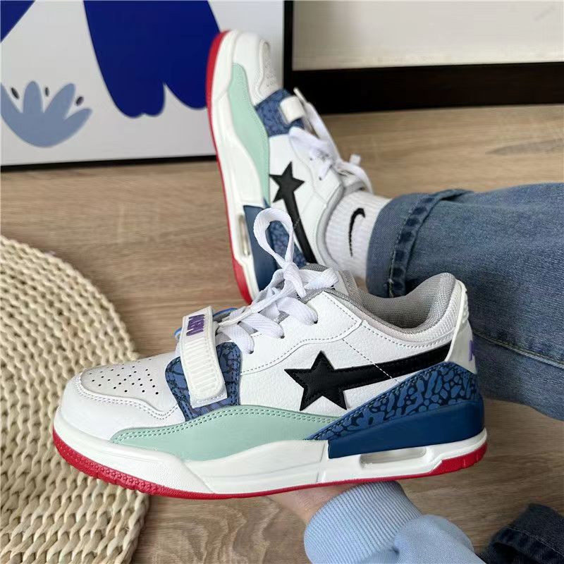 Damenschuhe Sneaker Klettverschluss Sternen-Design Frauen
