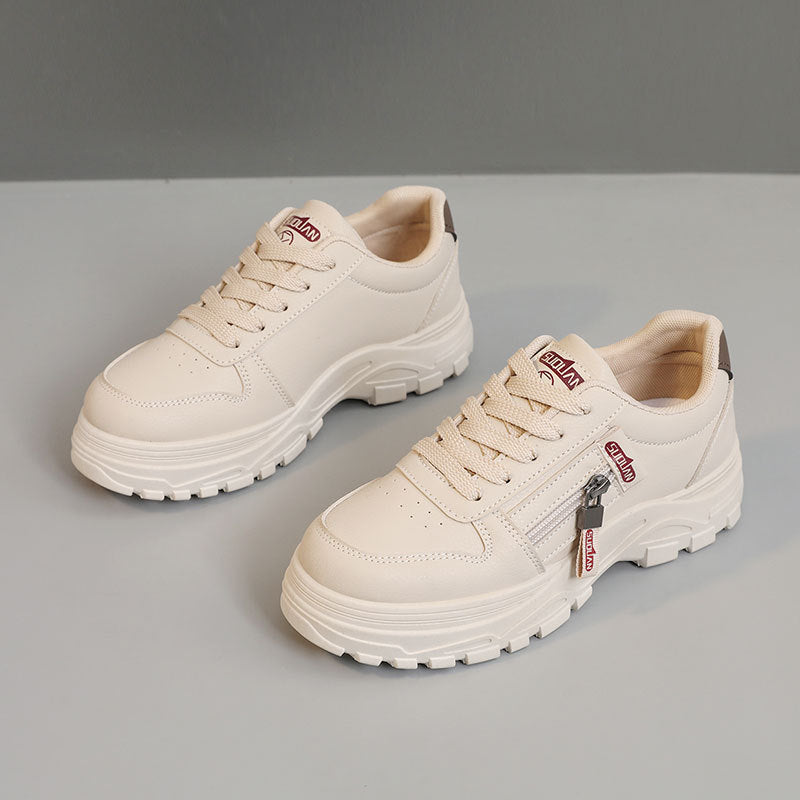 Damen Sneaker Sportlich Rutschfest Mit Reißverschluss