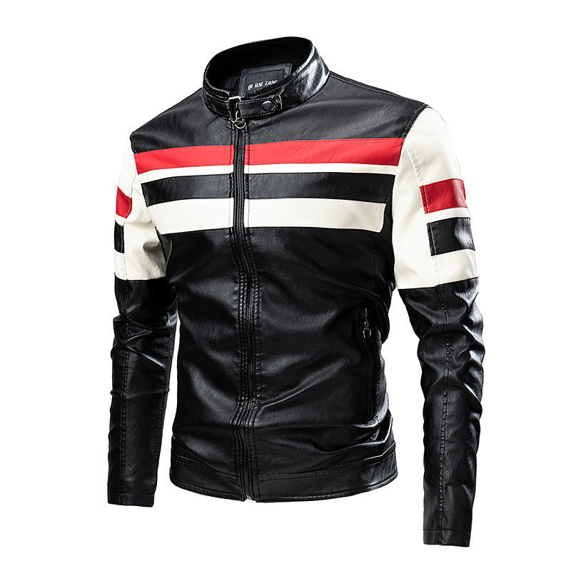 Leder Motorradjacke Herren Sportlich Echtes Leder