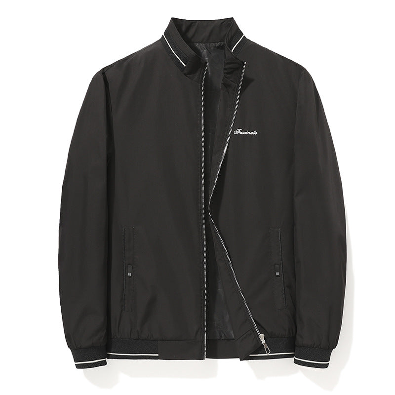 Herren Sportjacke Übergangsjacke Stehkragen Reißverschluss