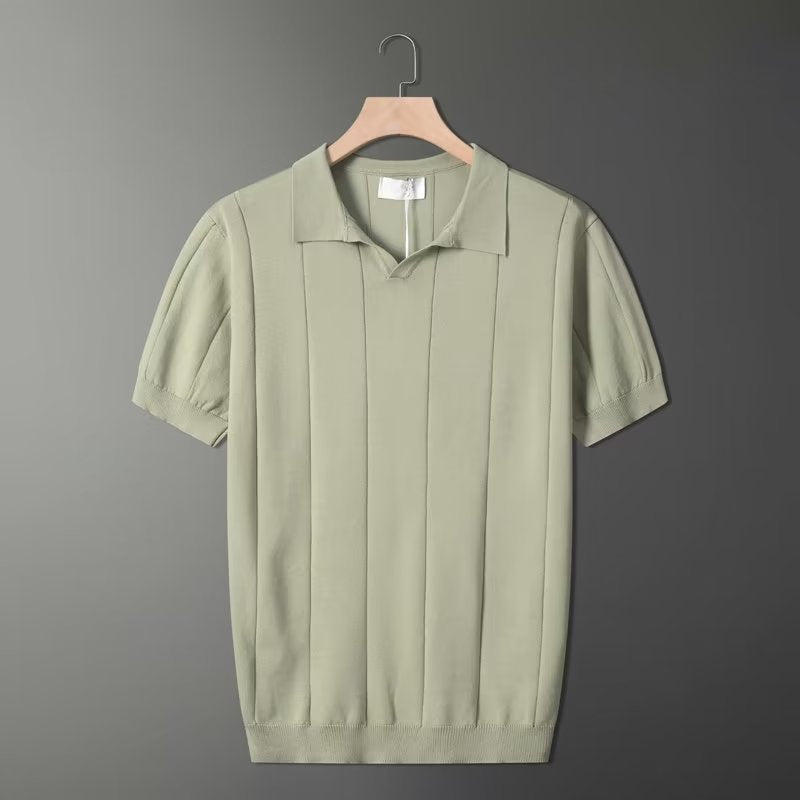 Mintgrünes Poloshirt Retro Style