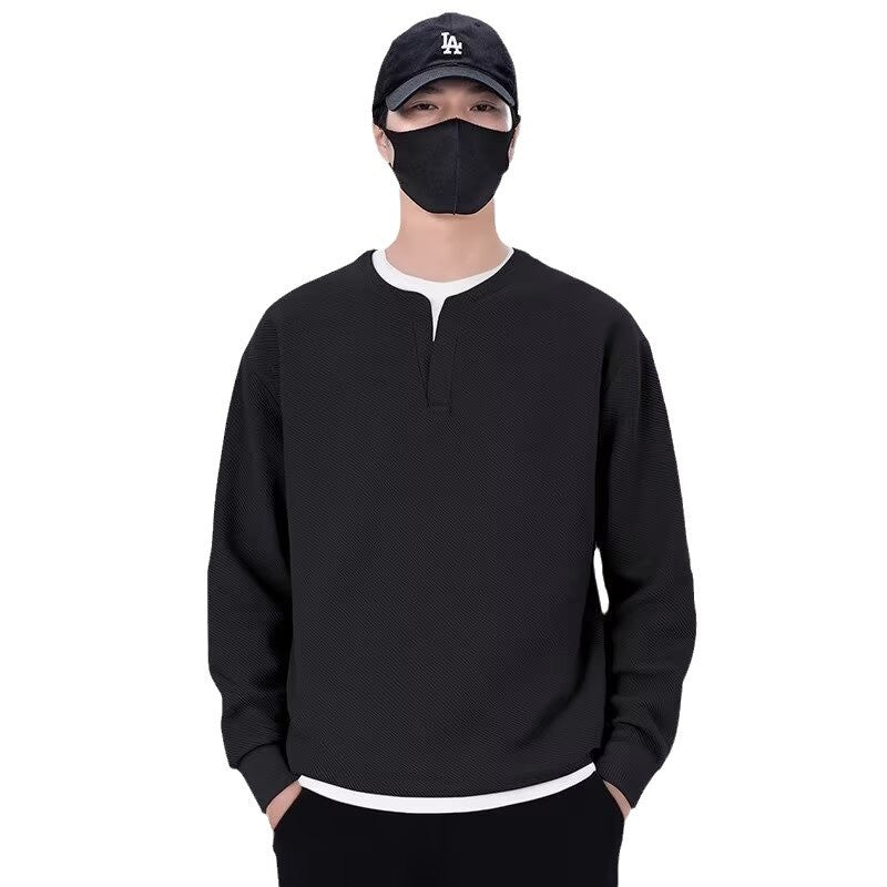 Herren Sweatshirt Modern Stehkragen Hochwertig Casual