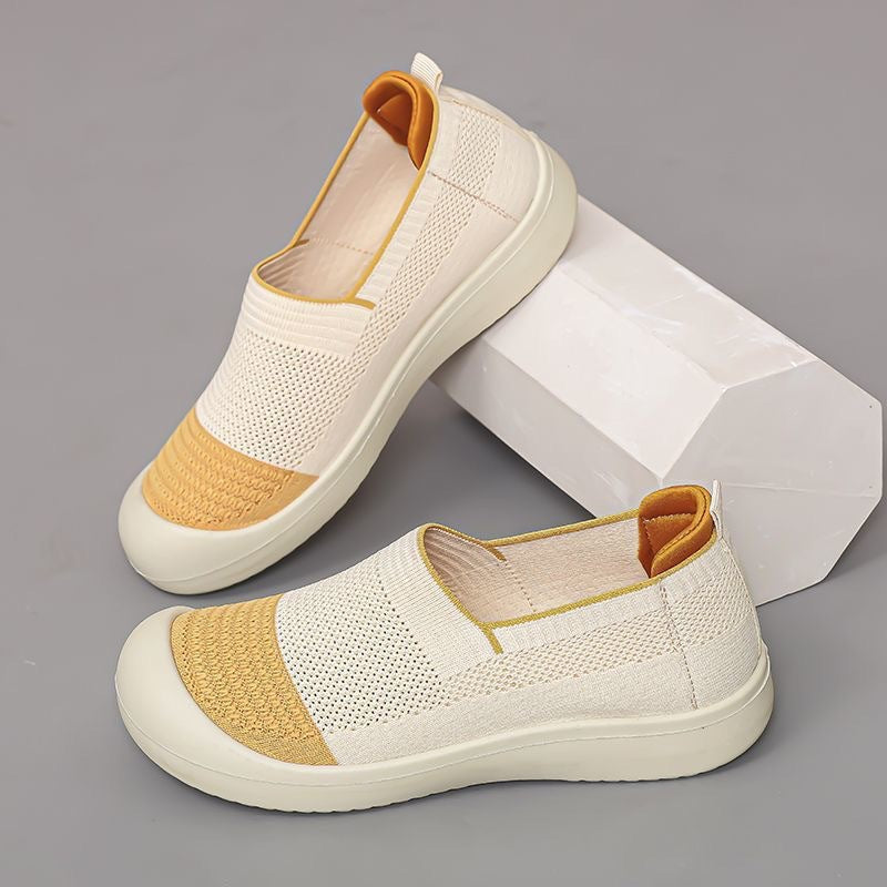 Damen Sneaker Slip-On Schuhe atmungsaktiv bequem