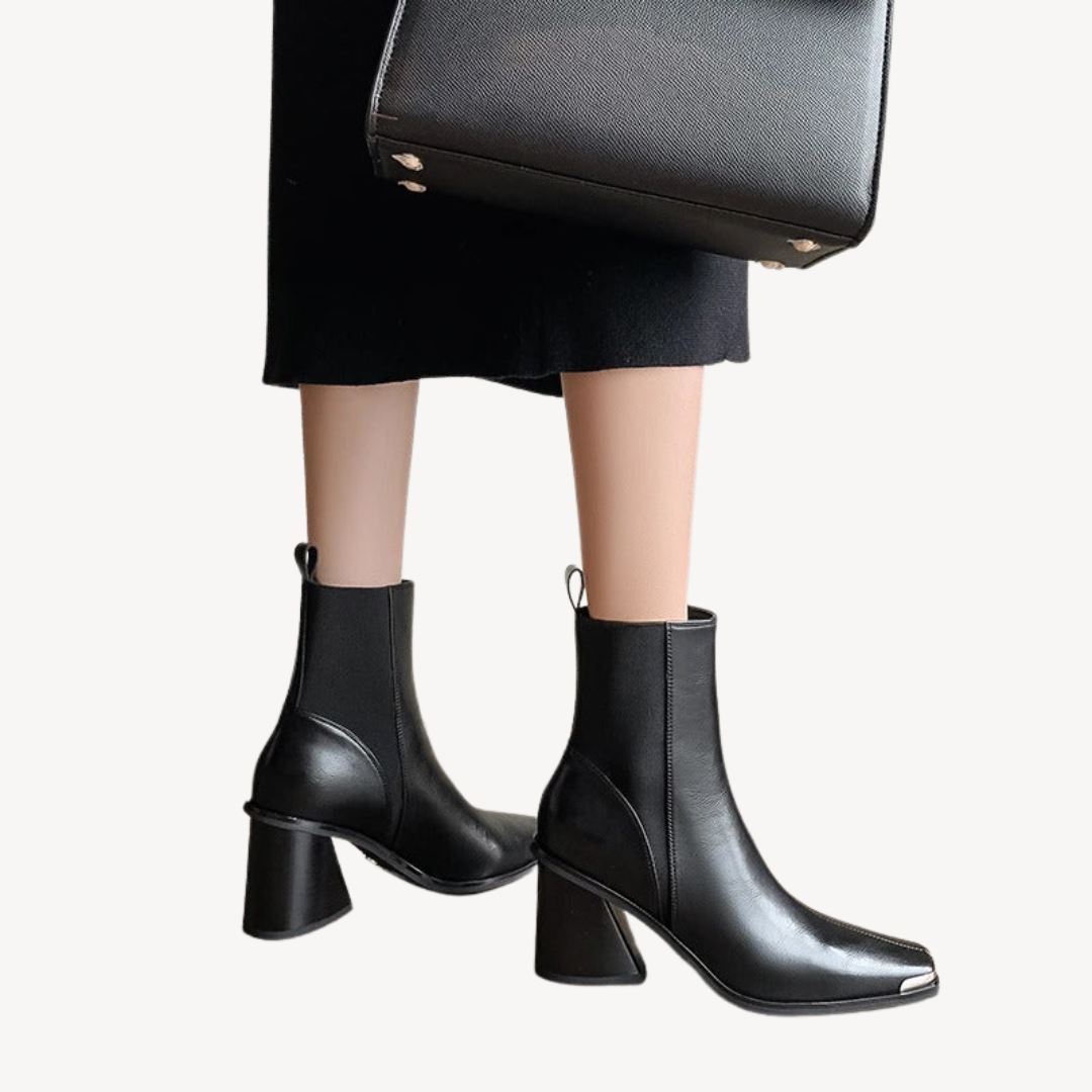 Orthopädische Stiefeletten mit hohem Absatz | Loravelle 3