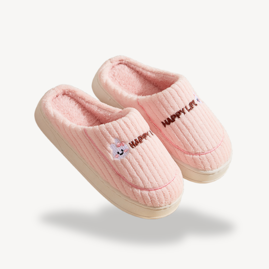 Orthopädische Unisex-Hausschuhe aus Plüsch mit Stickerei | Loravelle 5