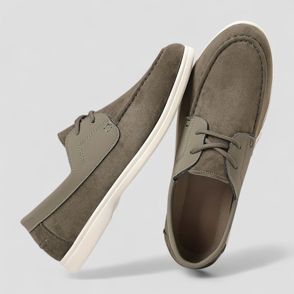 Orthopädische Wildleder-Loafer zum Schnüren für Herren 3