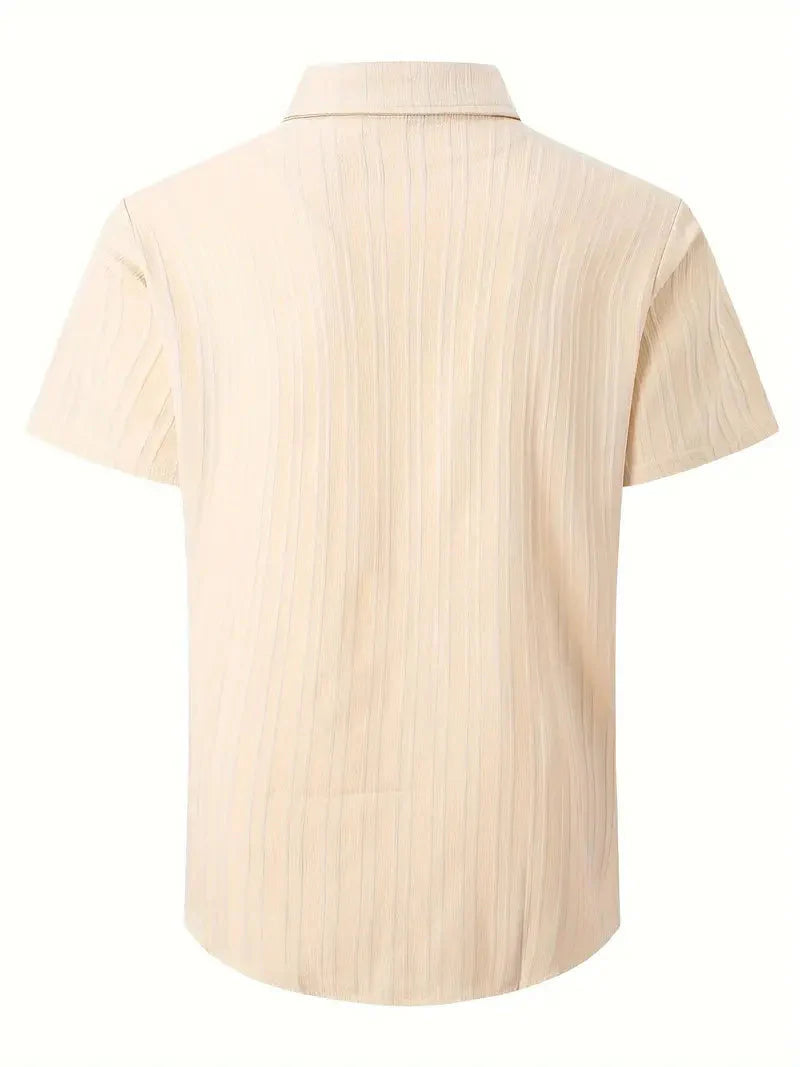 Perry-T-Shirt | Kurzärmeliges Button-up-Hemd für Männer-Chaps Herrenmode