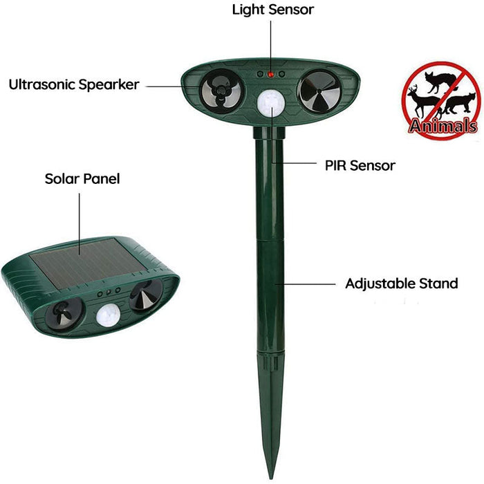 Ultrasonic Tierabwehr Solarbetriebener Waschbär Repeller