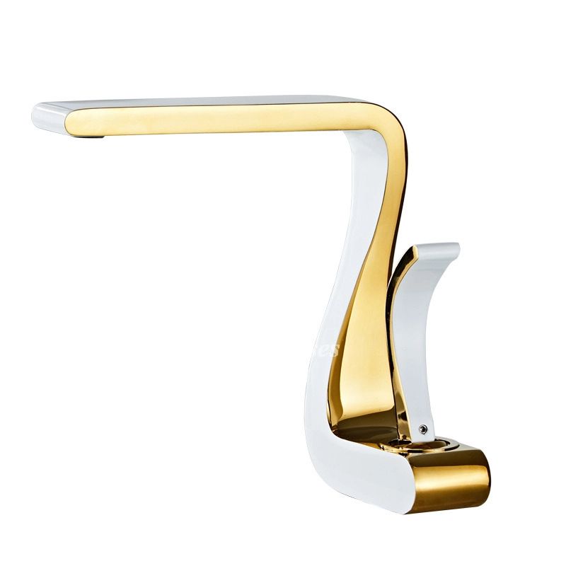 Luxus Waschbecken Armaturen Gold Messing Einhandbedienung Modern
