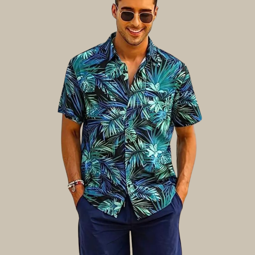 Herren Kurzarm Hemd Sommerlich Leicht Cancun Style