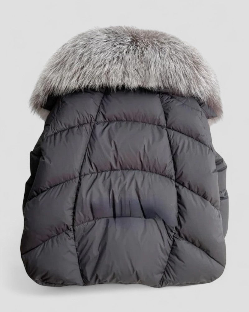 Pufferjacke mit Kunstpelzkragen für Damen 3