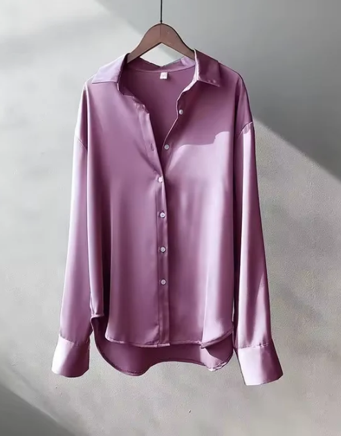 Elegante Damen Bluse Klassisch Mit Knöpfen