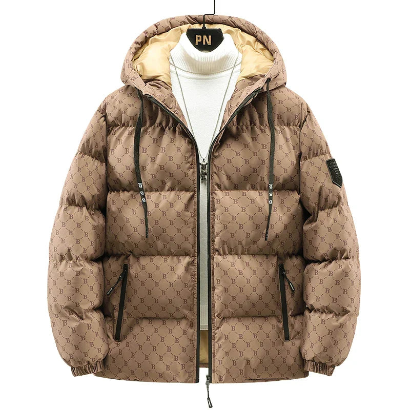 Jacke aus Baumwolle mit durchgehendem Briefmuster - Robert