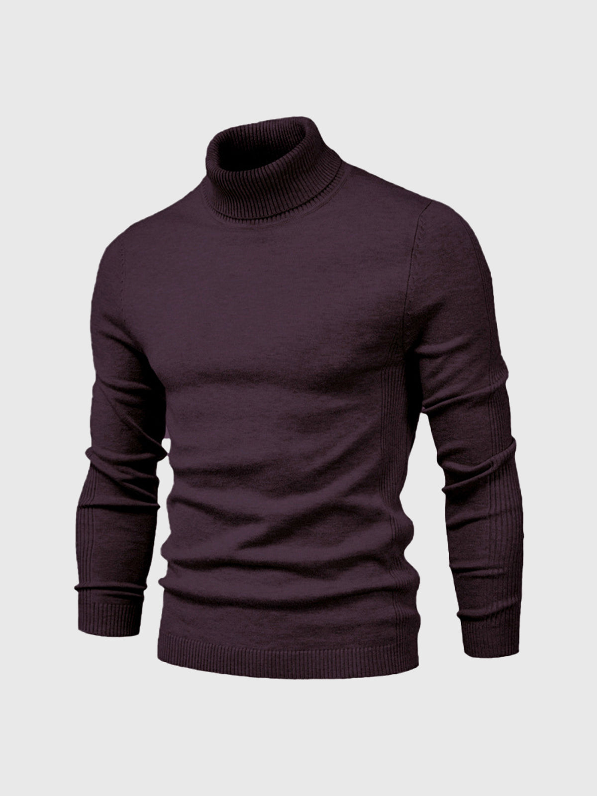 Rollkragenpullover – Schmal geschnitten – Rollkragen – Strickpullover – Herrenpullover-Braun-S-Chaps Herrenmode