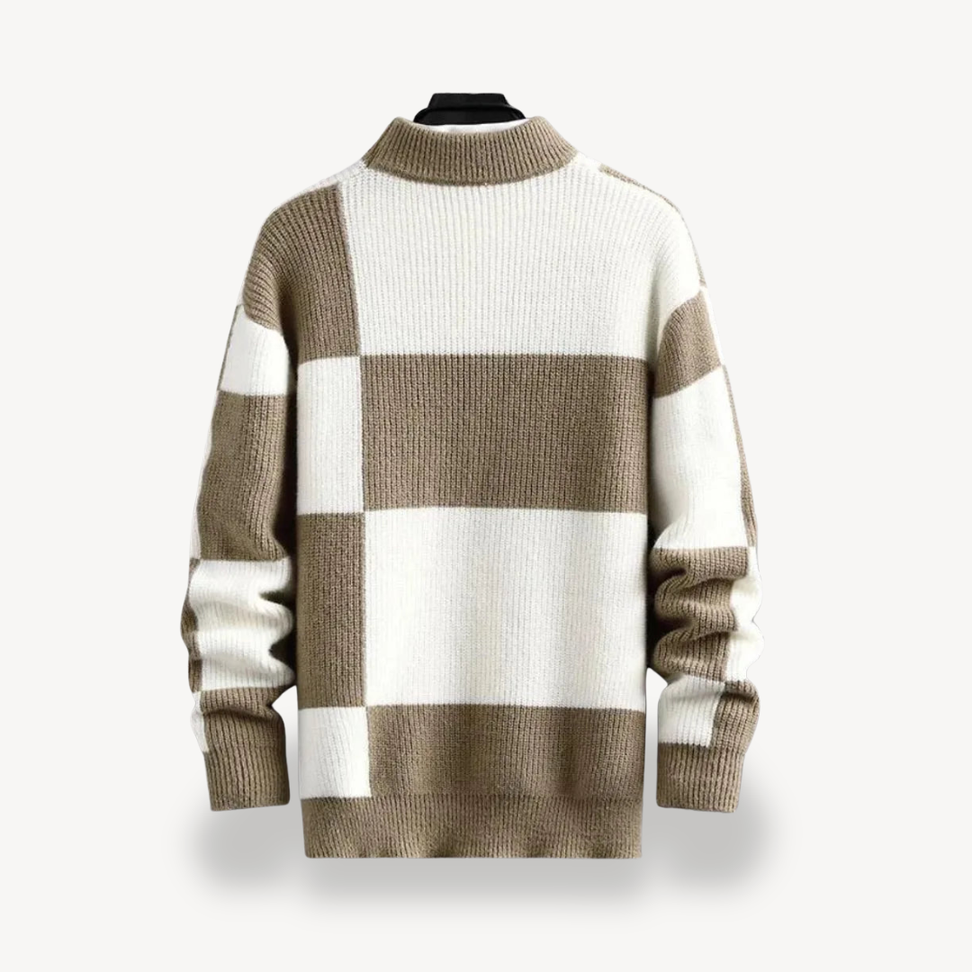 Rollkragenpullover mit Farbblockdesign für Herren | Loravelle 2