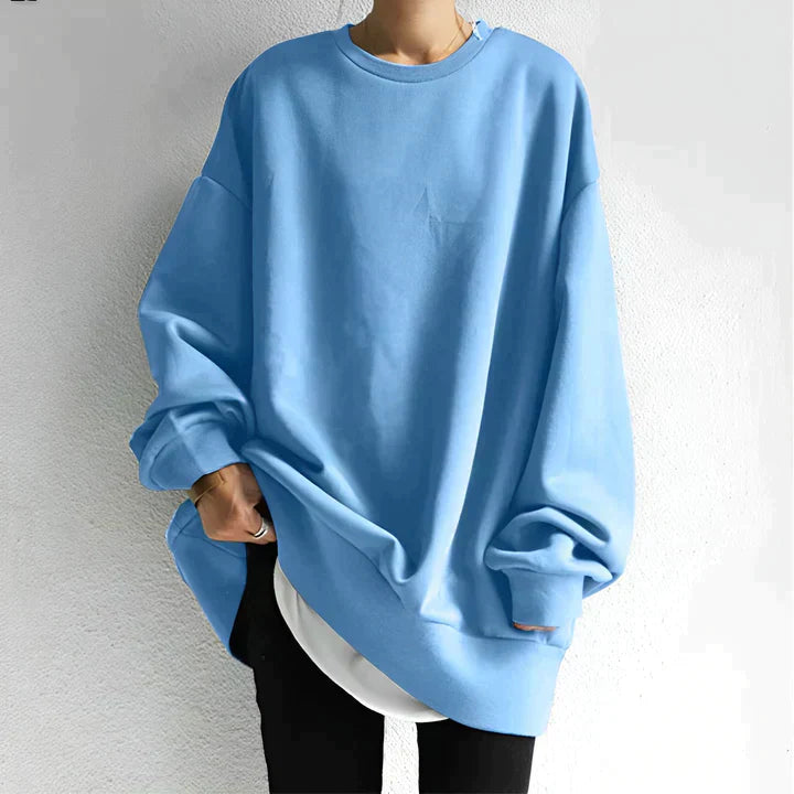 Damen Sweatshirt Langarm Weich Bequem
