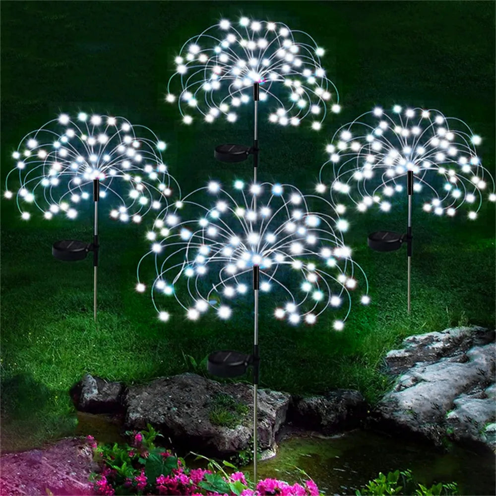 LED Solar Außenweg Beleuchtung Feuerwerk Effekt
