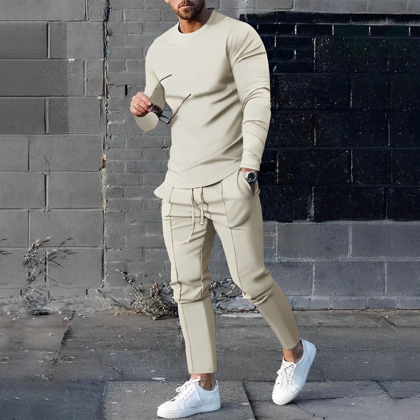 Herren Jogger Hose Sportlich Elegant Bequem