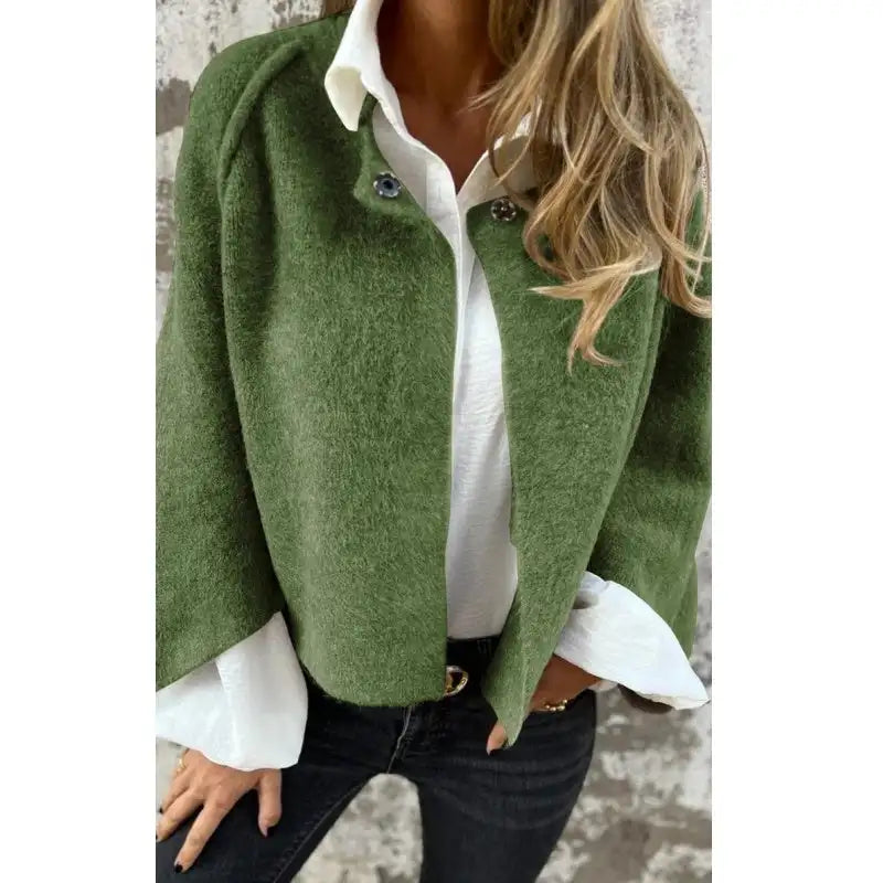 Kurze Lederjacke Elegante Damenjacke Schwarz