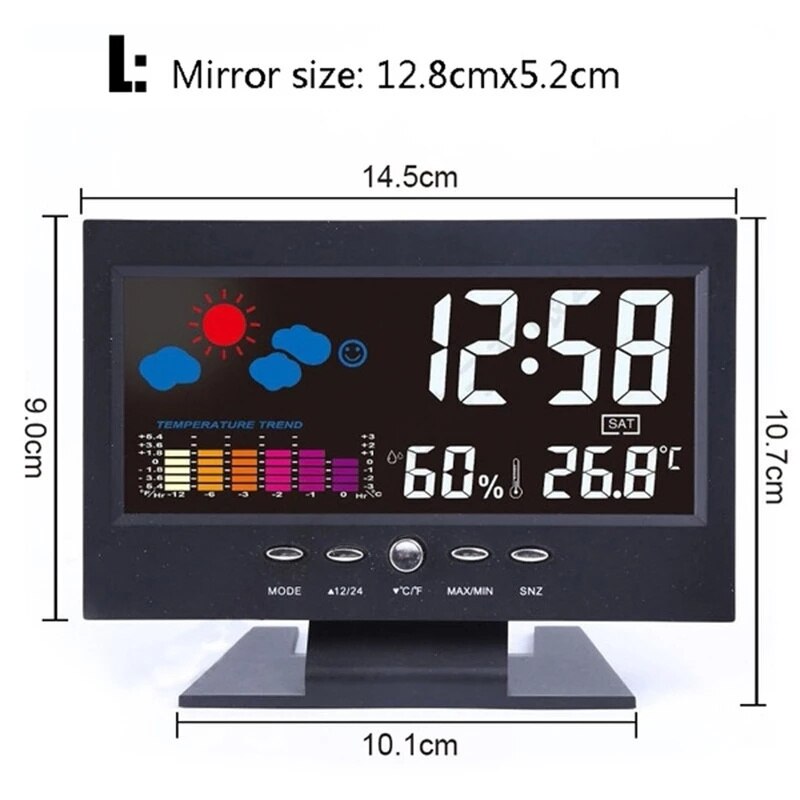 Wetterstation Uhr LCD Digital Funk