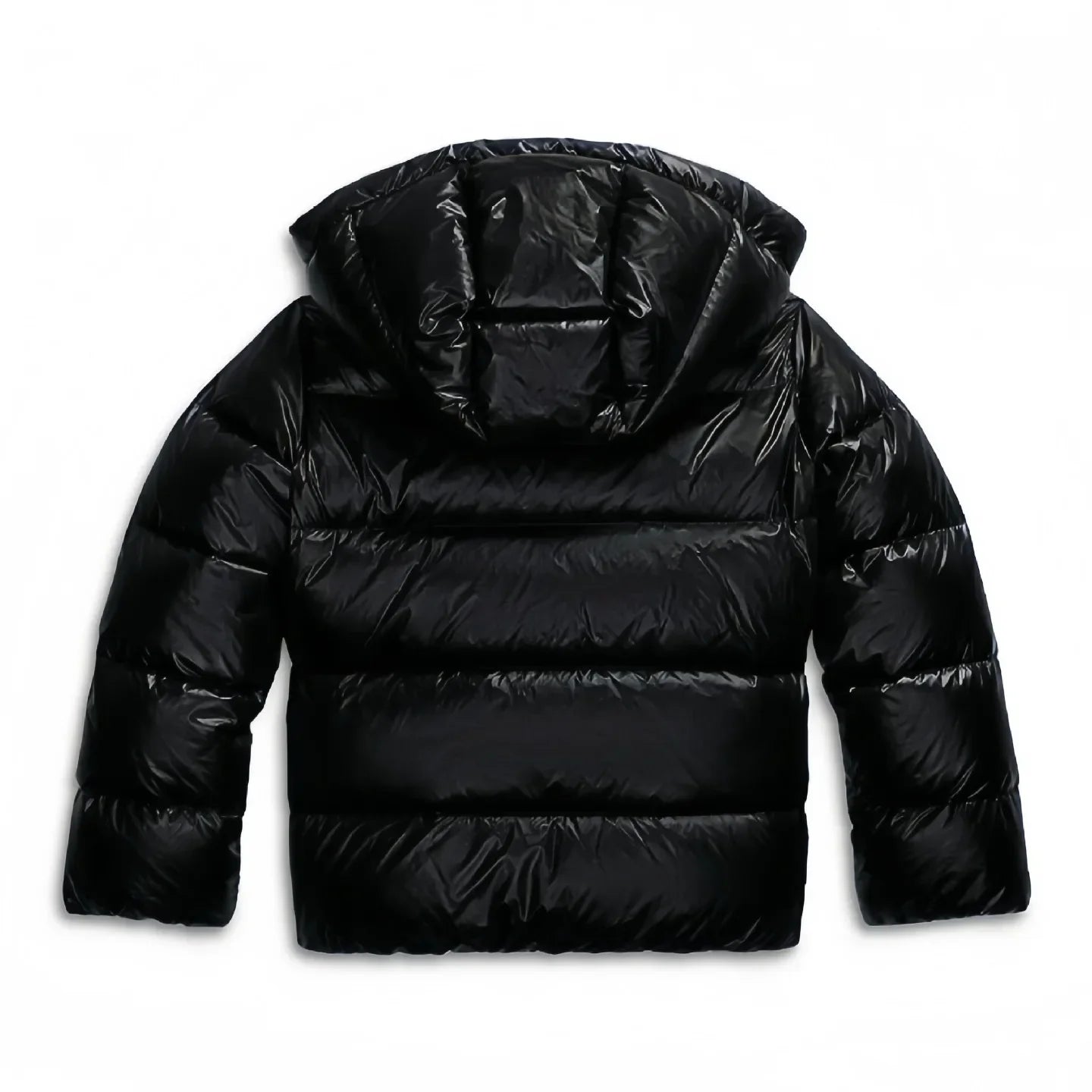 Gepolsterte Winterjacke Damen Kapuze Glänzend