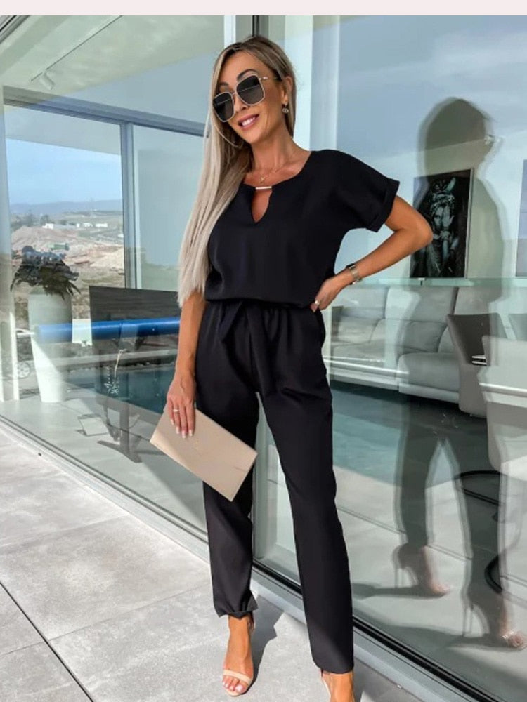 Sommeroverall Weites Bein Damen Overall Freizeit