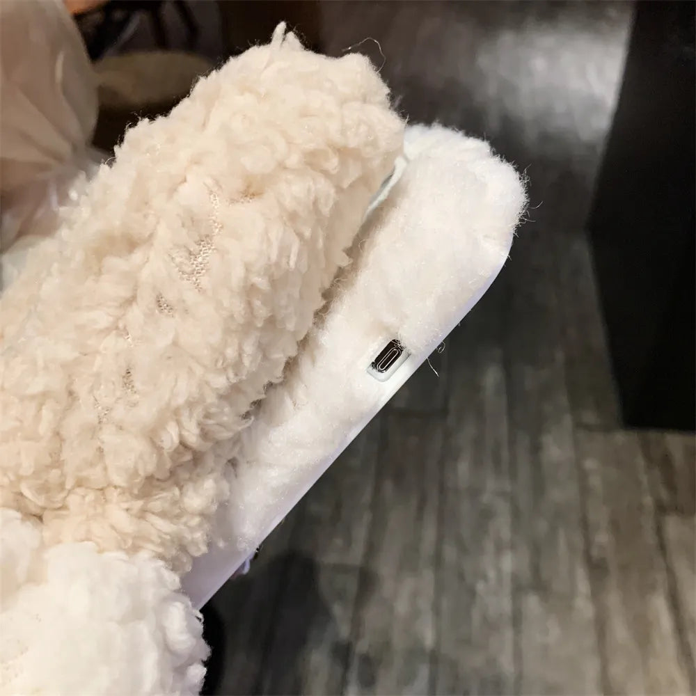 Fell iPhone Hülle Soft Handschuh Winter