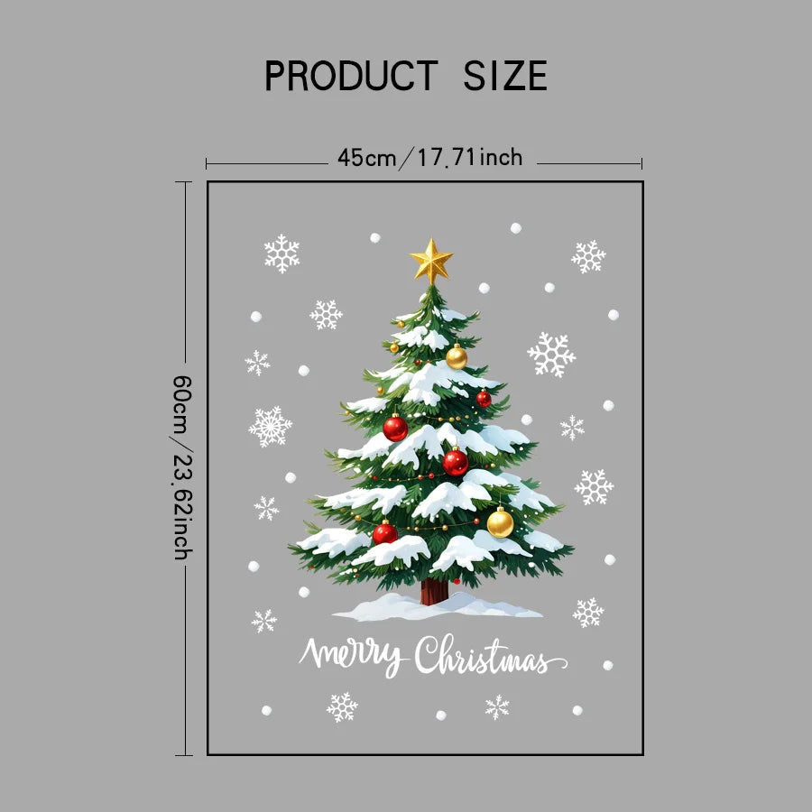 Weihnachtsbaum Aufkleber 3D Glitter Merry Glow