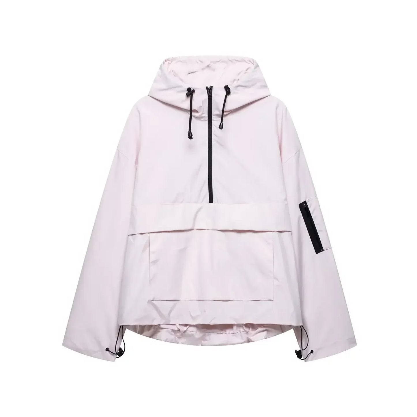 Damen Skijacke Warm Kapuzenjacke Schwarz