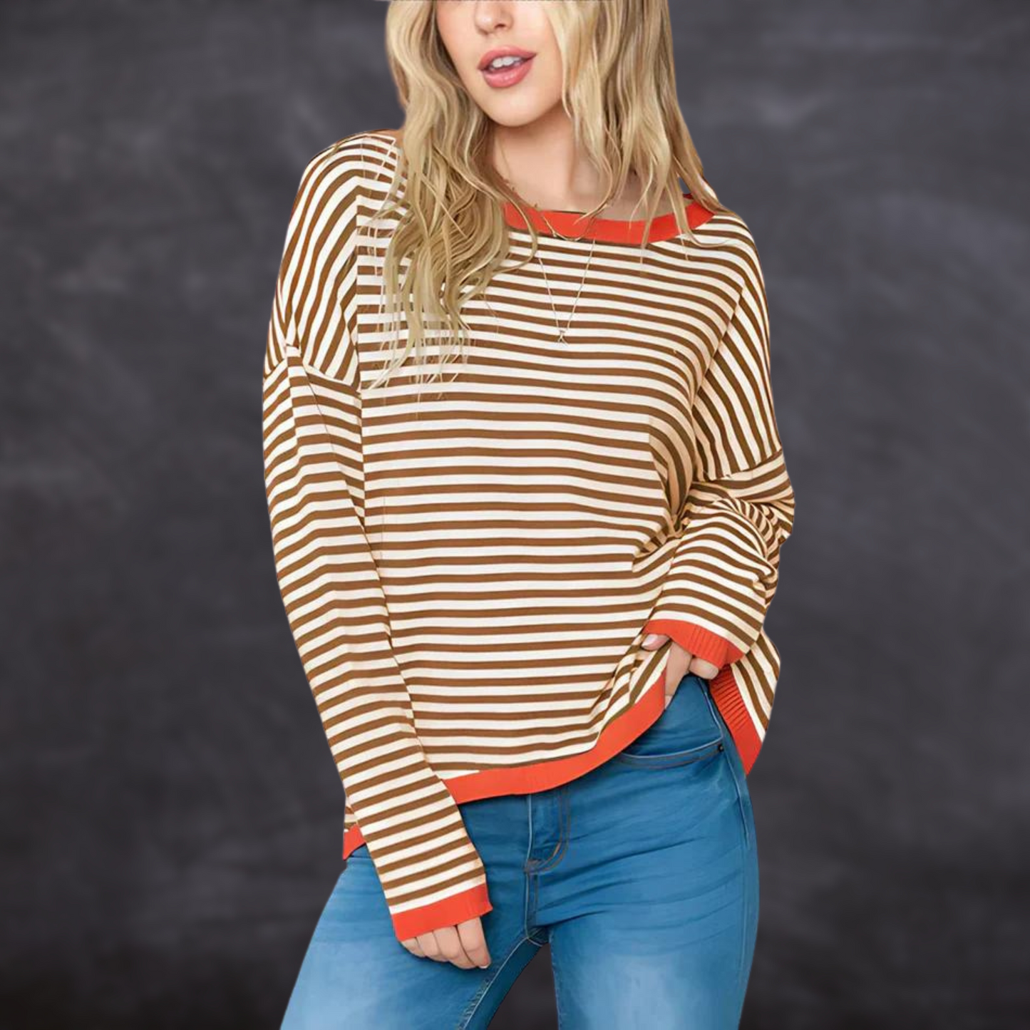 Gestreifter Pullover Damen Modern
