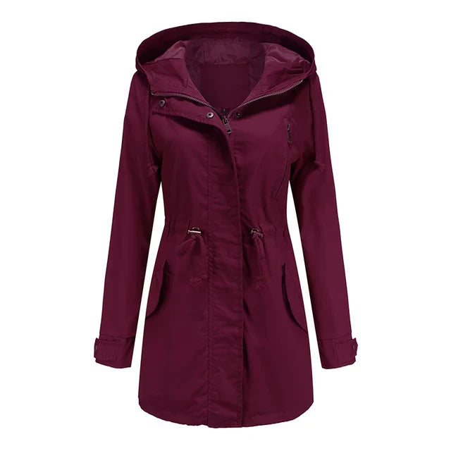 Damenjacke mit Kapuze Schwarz Elegant