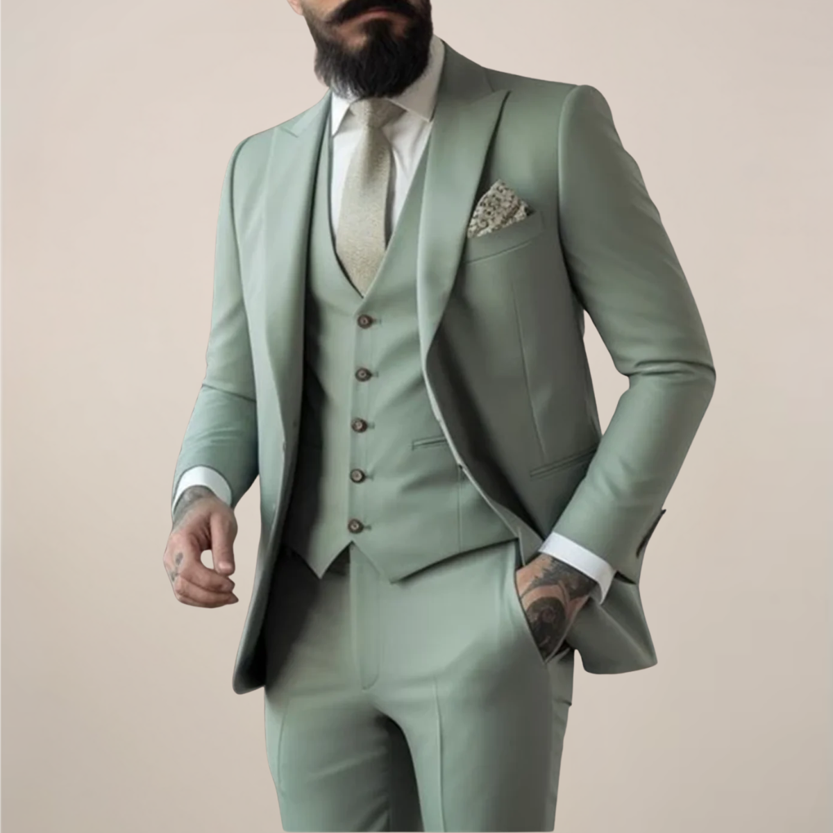 Herren Anzug Set 3-teilig Frühling Modern Slimfit - BerlinGlamour