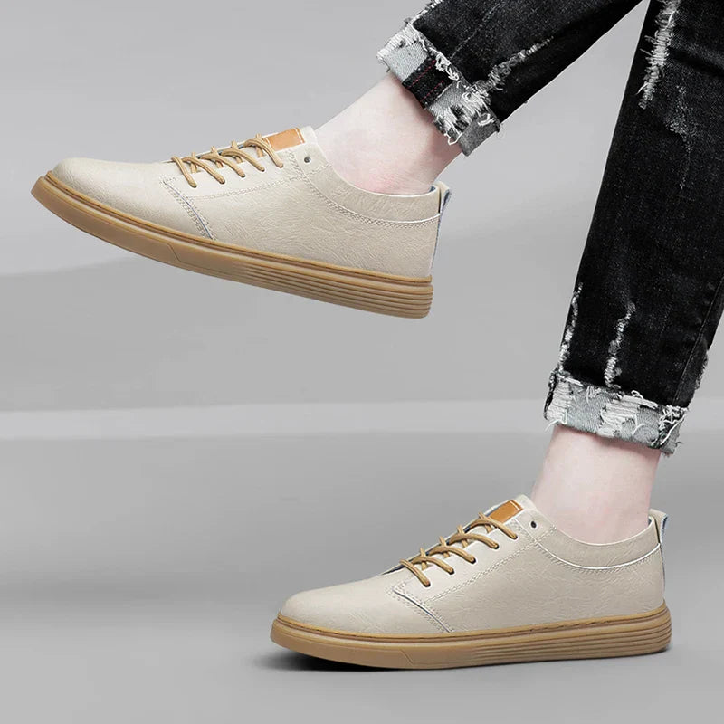 Herren Leder Sneaker Echtleder Sportschuhe
