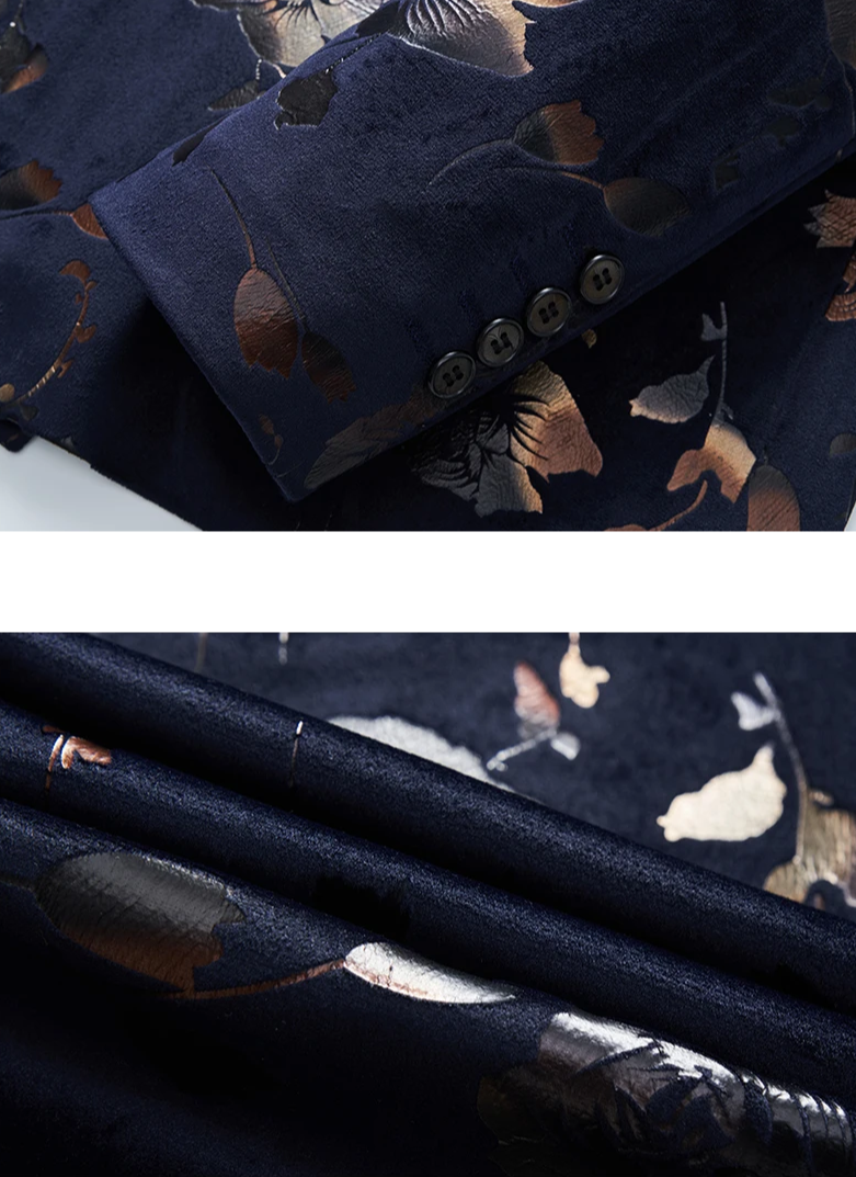 Herren Blazer Elegant Floral Modern