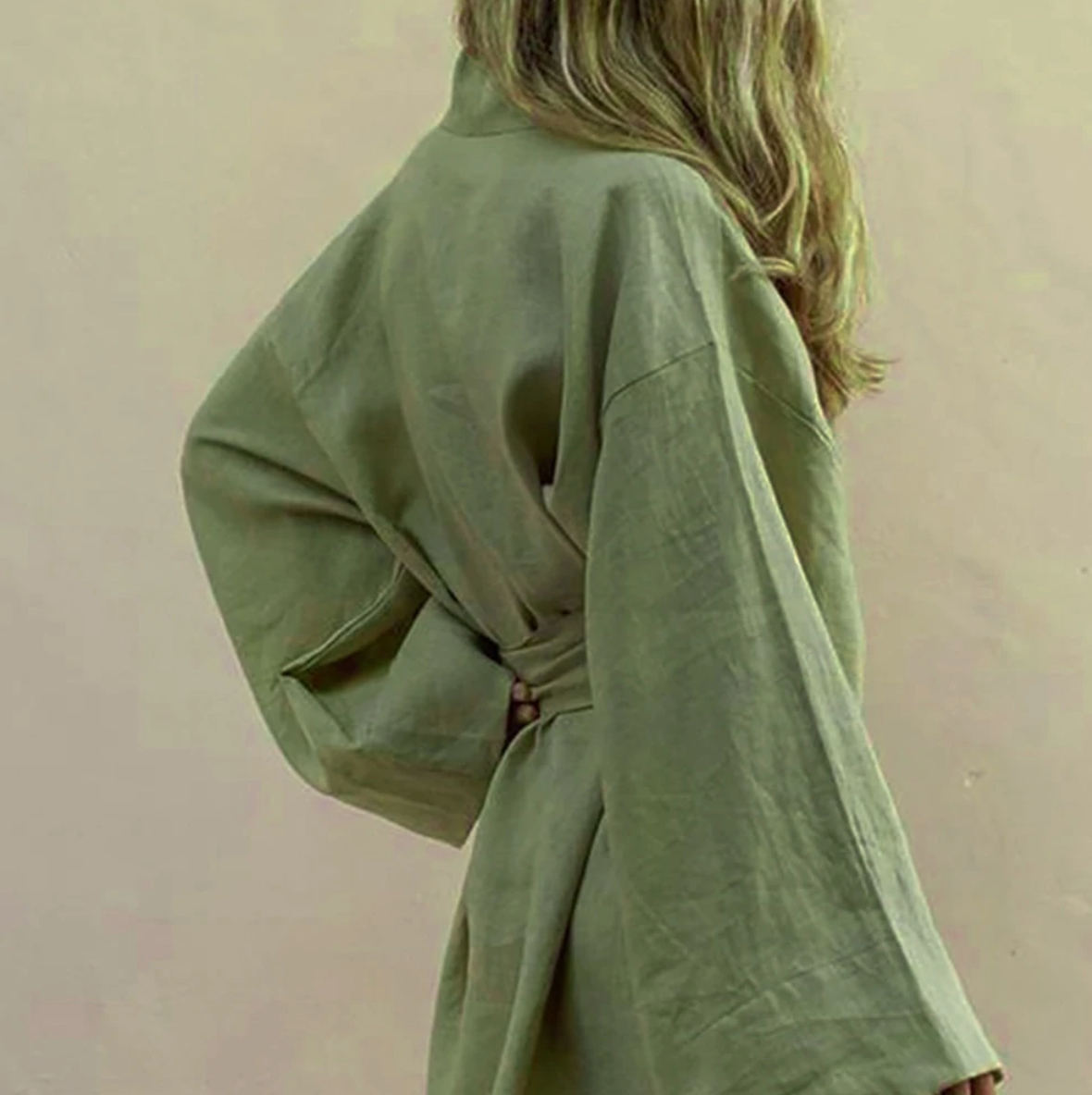 Luxus Kimono mit Gürtel Elegantes Abendkleid