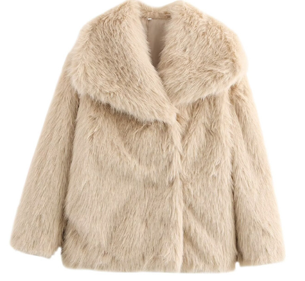 Kunstfelljacke Damen Luxus Warm Elegant