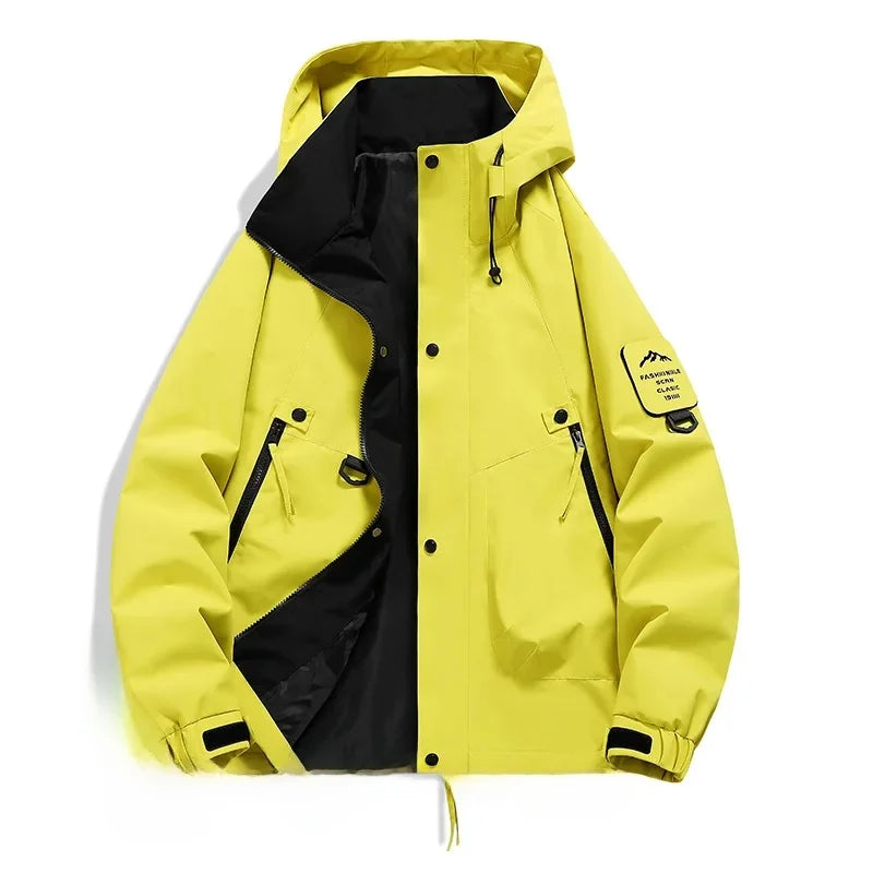 Herren Outdoor-Jacke mit Kapuze und Reißverschluss