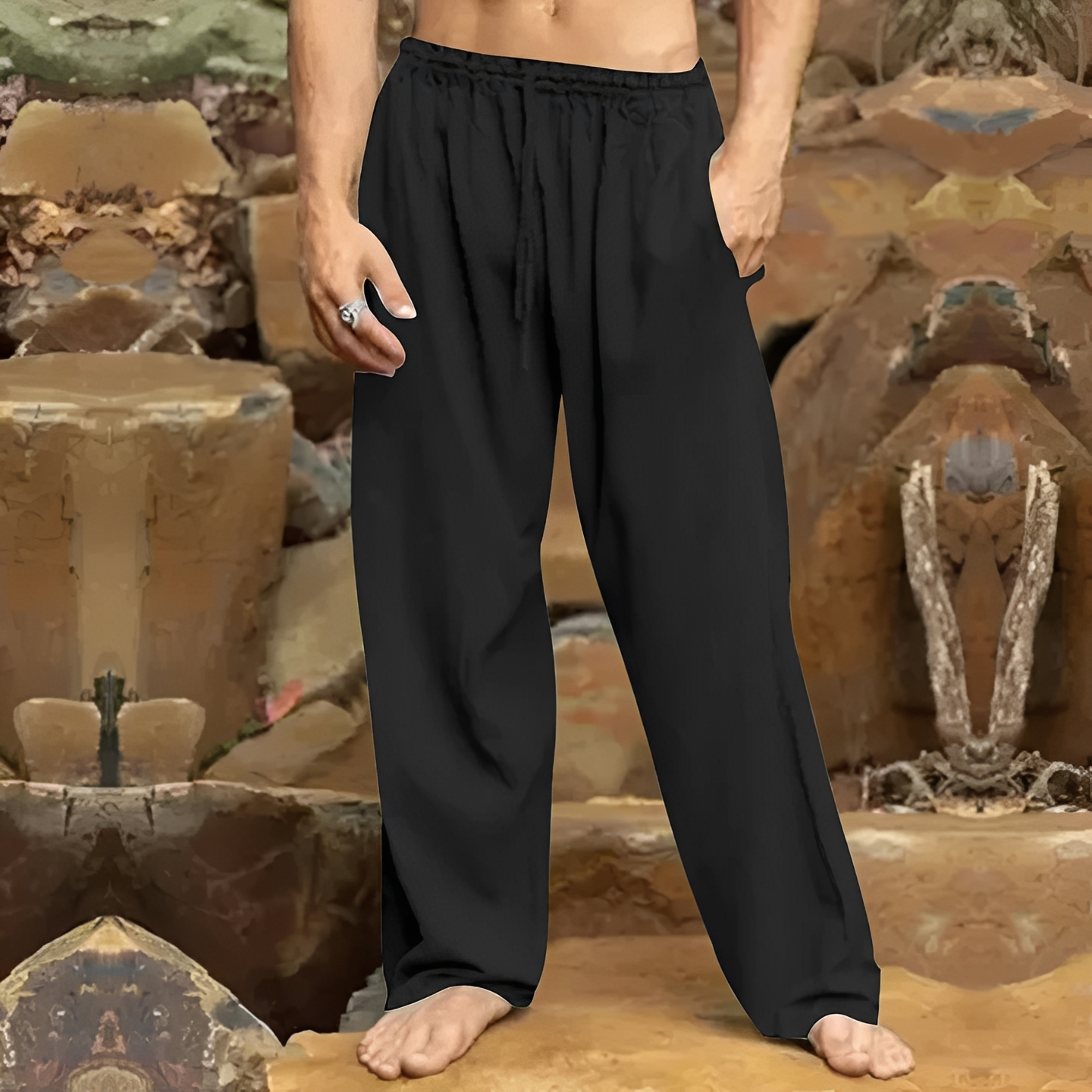 Bequeme Herrenhose Atmungsaktiv Leicht