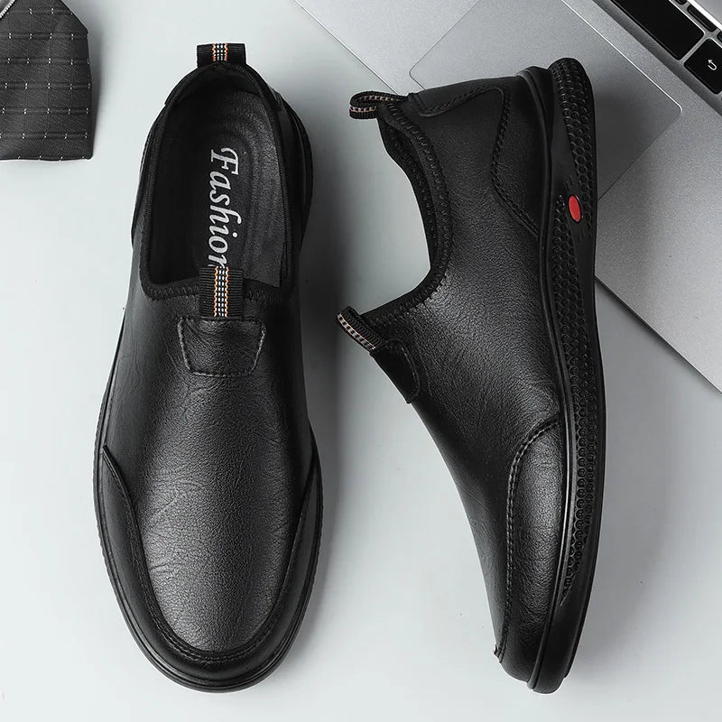 Herren Lederschuhe Business Schuhe Schwarz Elegант